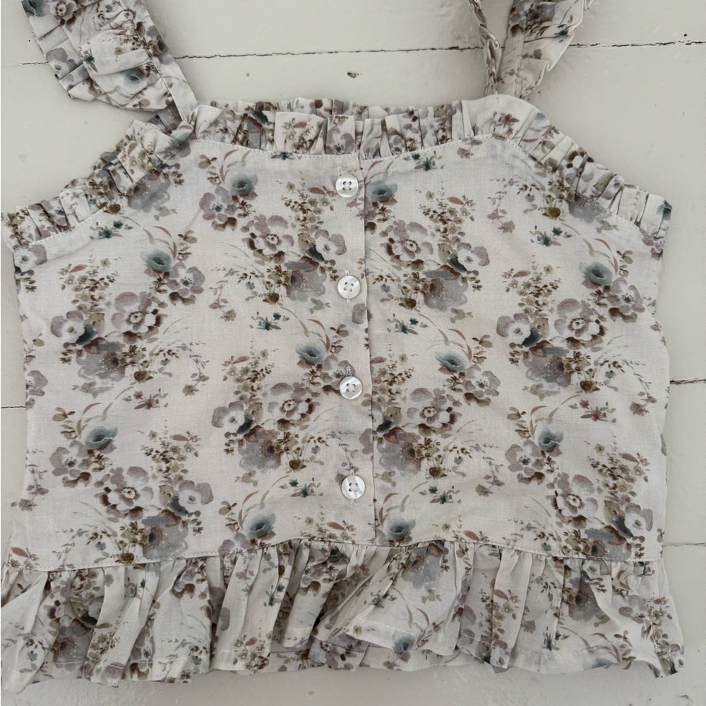 Jamie Kay Floral Ruffle Button-Up Top